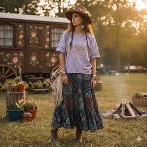 Blue Velvet Ash & Antler sweat shirt lilac Peace Patch